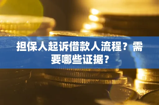 北京担保人起诉借款人流程?需要哪些证据? 北京担保人起诉借款人流程?需要哪些证据?