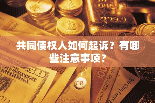 北京共同债权人如何起诉？有哪些注意事项？